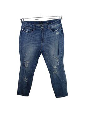 Judy Blue Boyfriend Fit Distressed Ripped Jeans Women Plus Size 22W JB82193MD